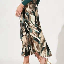 ZWERLON Printed A-Line Maxi Skirts image 2