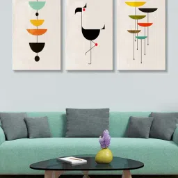 999Store Multicolor Duck Art 3 Frame Canvas Paintings-35