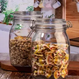 Goodhomes Transparent & Silver Glass Storage Jar - Set of 2-image-42