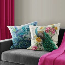 Bianca Ruyal Green & Beige Microfibre Medium Cushion Cover - Set of 2-26