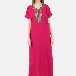 KOI SLEEPWEAR Dark Pink Embroidered Nighty-image-77