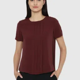 Allen Solly Maroon Regular Fit Top-image-23