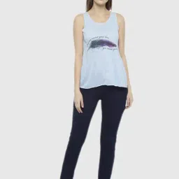Vimal Jonney Blue Graphic Print Pajama Set-picture-18