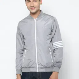 Allen Solly Grey Regular Fit Striped Jacket-10