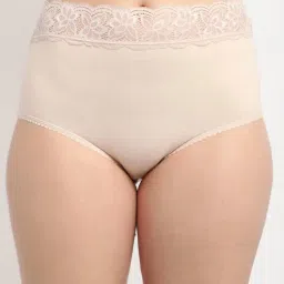 Gracit Beige Cotton Lace Work Panties - Pack Of 2-picture-23