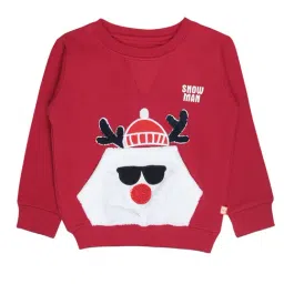 Bodycare Kids Maroon Embroidered Full Sleeves Sweatshirt-image-44