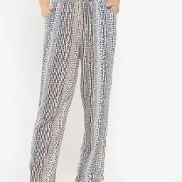 Clovia White Printed Pyjamas-image-59