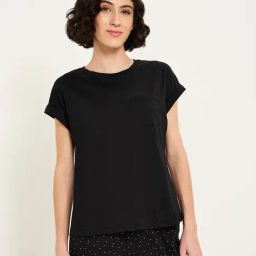 Dreamz By Pantaloons Black Comfort Fit Sleepwear Top-image-64