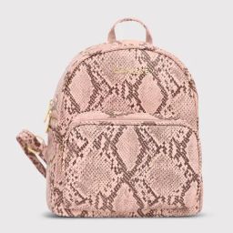 Caprese Pink Faux Leather Medium Backpack-10