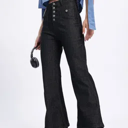 glitchez Women Retro Bootcut Flared Jeans-picture-9