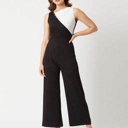 Miss Chase Black & White Colourblocked Basic Jumpsuit-picture-50
