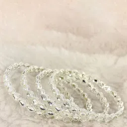 Set of 4 Traditional Kundan Work Metal Bangles-image-30