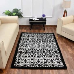 Presto Black & White Polyester Carpet-15