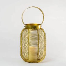Whispering Homes Gold Constellation Stainless Steel Wired Tealight Lantern - Small-image-92