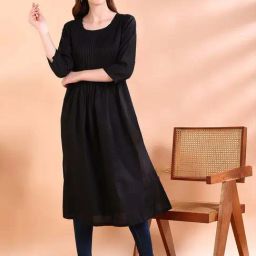 Maaesa Black Regular Fit Kurtas-picture-42