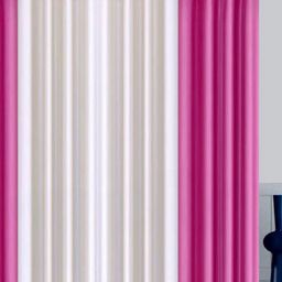BELLA TRUE Pink & White 4 Pieces Door Curtains-image-77