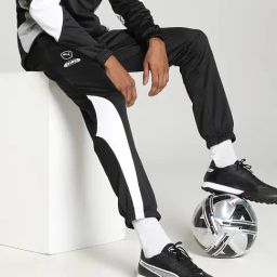 Puma Black Regular Fit Sports Trackpants-image-97