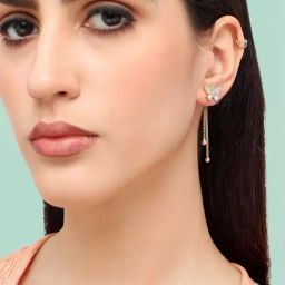 Sohi Gold Plated Designer Stone Casual Stud Earrings-image-27