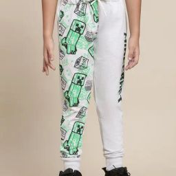 Kidsville Minecraft Printed Grey Joggers For Boys-image-32