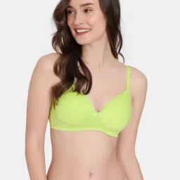 Zivame Green Half Coverage Wireless T-Shirt Bra-image-54