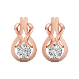 Joyalukkas 18k Rose-gold Teardrop Stud Earrings for Women-image-69