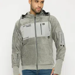 Duke M.Grey Melange Regular Fit Hooded Sweatshirt-image-49