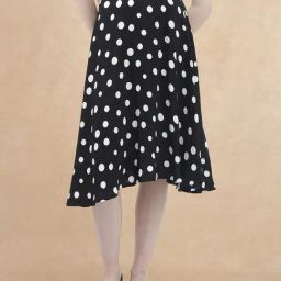RAREISM Black Polyester Printed Skirt-picture-15