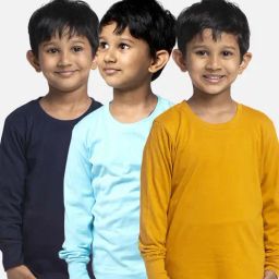 Friskers Kids Multicolor Cotton Full Sleeves T-Shirt (Pack of 3)-image-66