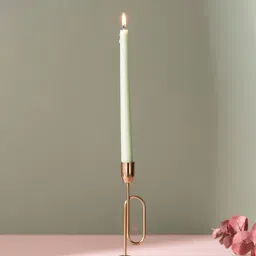 Nestroots Glamorous Gold Steel  Exquisite Candle Holder Small-image-85