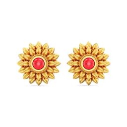 Joyalukkas 22k Gold Floral Stud Earrings for Women-image-70