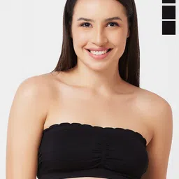 FashionRack Pack Of 3 Half Coverage Lightly Padded Cotton Bandeau Bra With All Day Comfort-picture-47