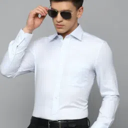Louis Philippe Blue Cotton Regular Fit Shirt-picture-8