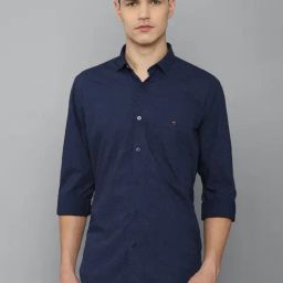 Louis Philippe Sport Navy Slim Fit Printed Cotton Shirt-image-68
