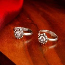 GIVA 92.5 Sterling Silver Crystal Clear Toe-Rings Women-picture-26