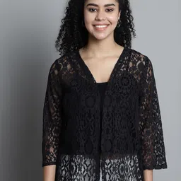 SZN Self Design Open Front Shrug-picture-20