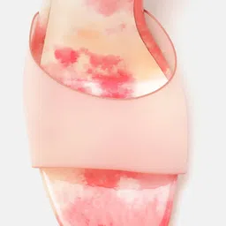 ELLE Peach-Coloured Solid Block Heels image 5