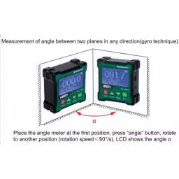 Insize Duai Axis Digital Lenel and Gyro Angle Meter ±40°, 2199-1 image 4