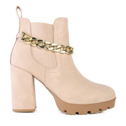 London Rag Women's Sand Chelsea Boots-image-67