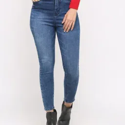 ZHEIA Blue Cotton Skinny Fit Jeans-picture-24