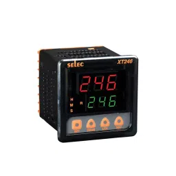 Selec 7 Segment LED, Dual Display Panel Mount Multifunction Meter 24 V DC 72x72 mm, XT246-24V-picture-16