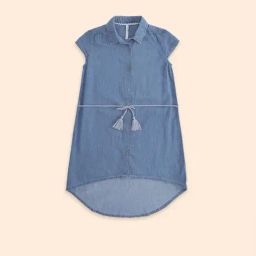Pantaloons Junior Blue Cotton Regular Fit Dress-picture-49