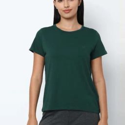 Allen Solly Green Cotton T-Shirt-picture-27
