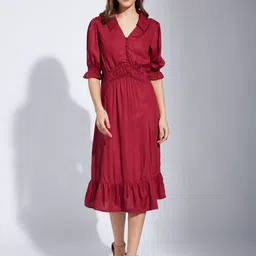 Latin Quarters Fit & Flare Midi Dress-42