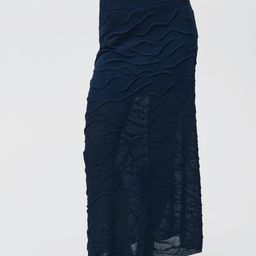 MANGO Self-Design Sheer Knitted Maxi Skirt-picture-43
