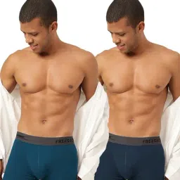 Freecultr Midnight Blue & Prussian Blue Comfort Fit Trunks - Pack of 2-picture-33