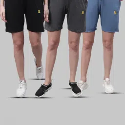 Vimal Jonney Multicolor Cotton Sports Shorts - Pack of 3-picture-0