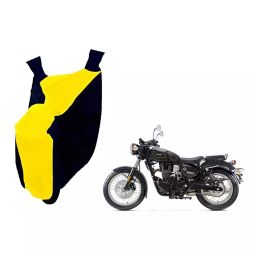 Auto Pearl Waterproof Two Wheeler Cover For Benelli Imperiale 400 (Yellow & Blue)-image-89