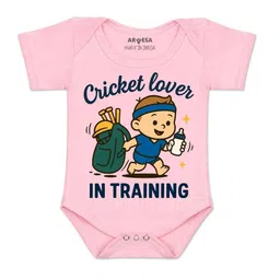 Arvesa Kids-Unisex Pink Cotton Rompers-image-56