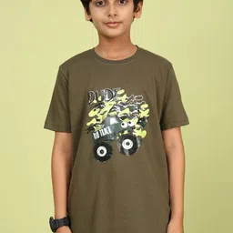 YK Boys Graphic Printed Round Neck Cotton Relaxed Fit T-shirt-53