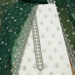 Soch Floral Embroidered Sequnnied Silk Chiffon Unstitched Dress Material-image-88